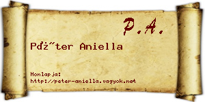 Péter Aniella névjegykártya